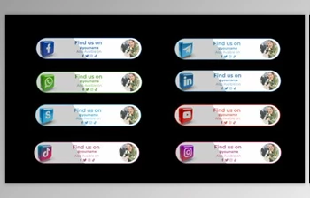 Download <span class='badge badge-warning'>3D</span> social media button (No Plugin Required) (Videohive 47421486) - AE Project