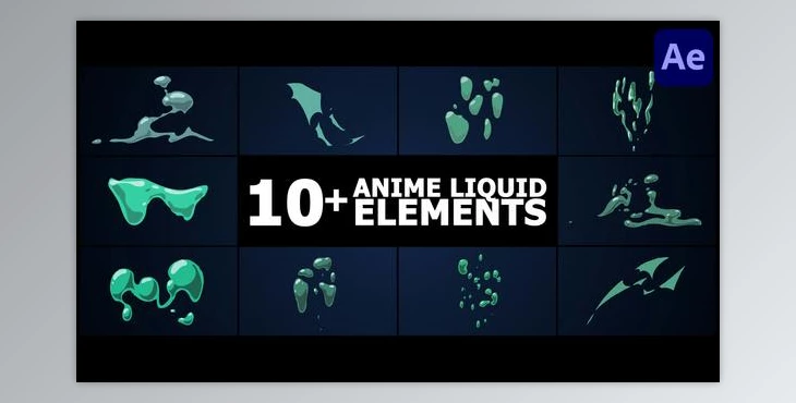 Download Anime Liquid Elements | After Effects (Videohive 50287364) - AE Project