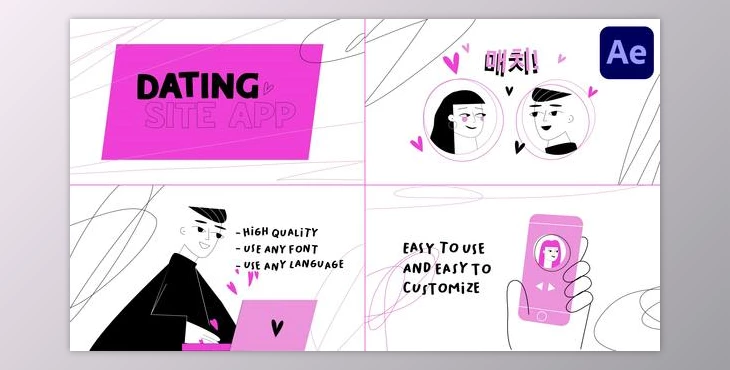 Download Dating App Explainer for After Effects (Videohive 50277489) - AE Project