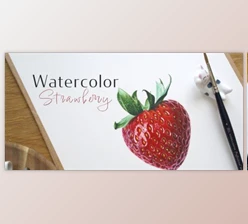Download How To Paint: Realistic Watercolor Strawberry | Step By Step