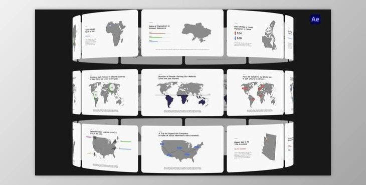 Download Infographics - World Map (Videohive 50280926) - AE Project