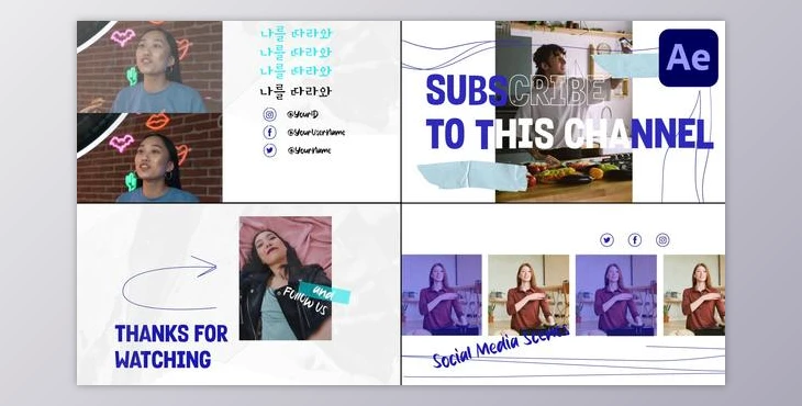 Download Social Media Slides for After Effects (Videohive 50327803) - AE Project