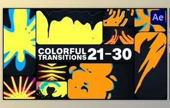 Download Colorful Transitions for After <span class='badge badge-warning'>Effects</span> (Videohive 50309199) - AE Project