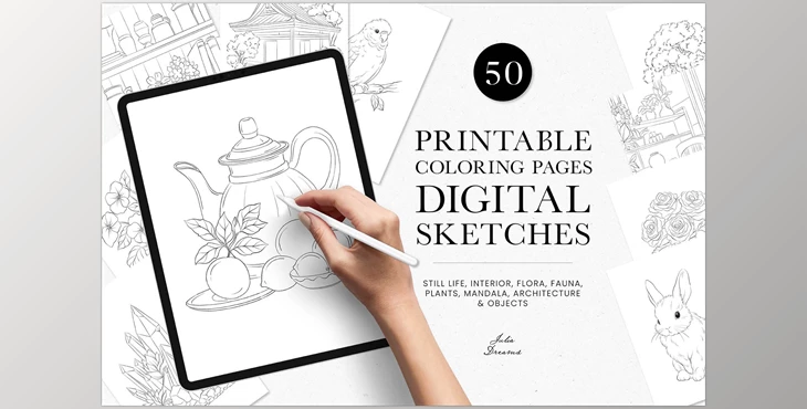 Download Coloring Pages Digital Sketches Illustration
