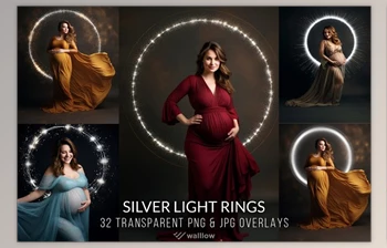 Download Creativemarket – Maternity silver light ring <span class='badge badge-warning'>overlay</span>