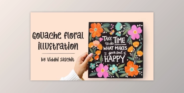 Download Gouache Floral Illustration – beginners