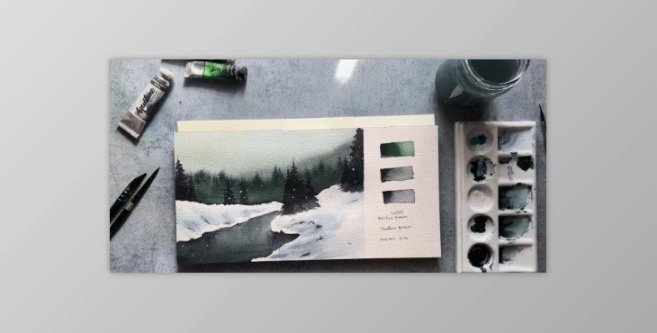 Download Winter Wonderland Watercolor Class: Chill & Thrill Self-Care Art Therapy