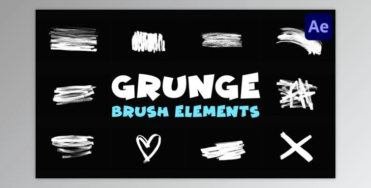 Download Grunge Brush Elements | After Effects (Videohive 50327315) - AE Project