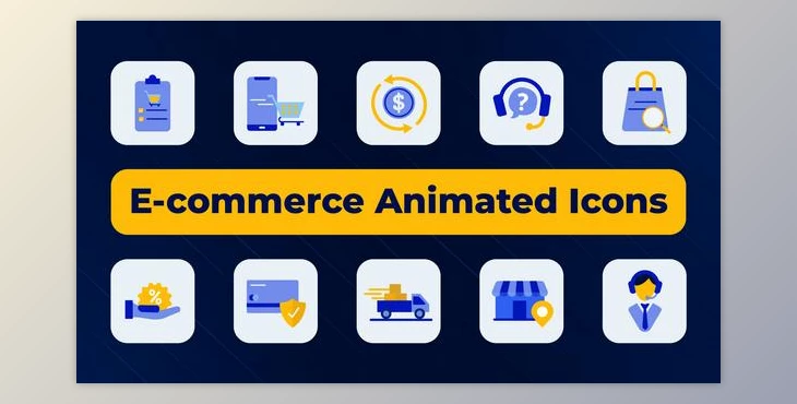 Download E-commerce Animated Icons (Videohive 50347700) - AE Project