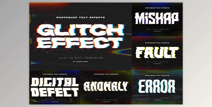 Download Glitch Text or Logo Effects - 91939102