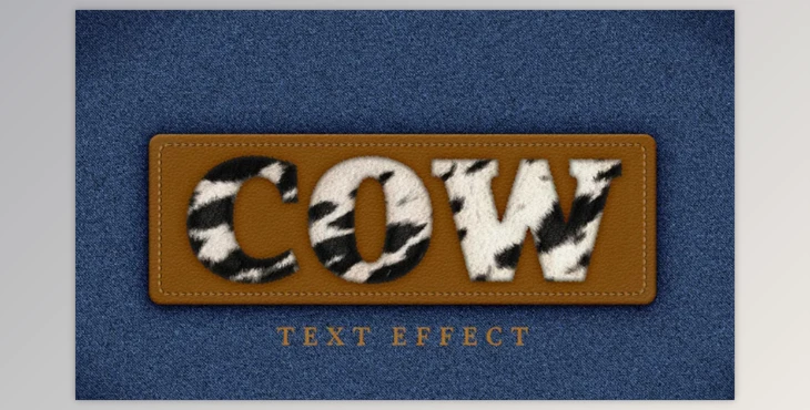 Download Cowhide, Leather and Denim Text Effect - 9KMGV98