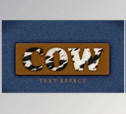Download Cowhide, Leather and Denim Text Effect - 9KMGV98