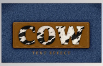 Download Cowhide, Leather and Denim Text <span class='badge badge-warning'>Effect</span> - 9KMGV98