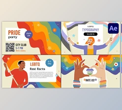 Download LGBTQ Typography Slides for After Effects (Videohive 50327838) - AE Project