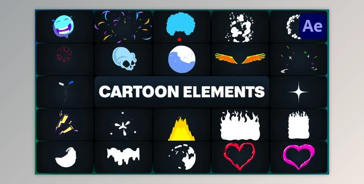 Download Cartoon Elements for After Effects (Videohive 50342643) - AE Project