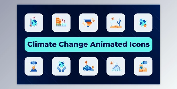 Download Climate Change Animated Icons (Videohive 50370526) - AE Project