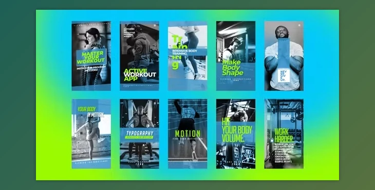 Download Fitness Instagram Stories (Videohive 50042618) - AE Project