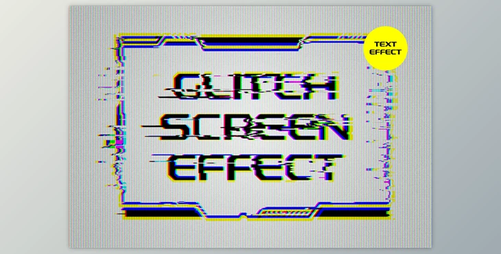 Download Glitch Screen Text & Logo Effect - 91973045