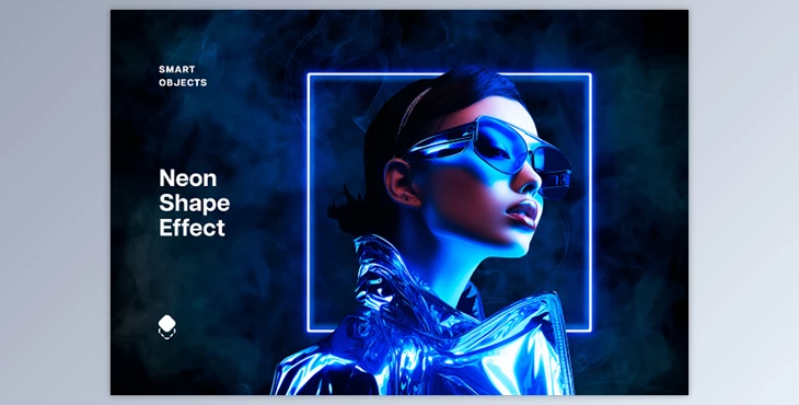 Download Blue Shape Neon Effect - 91973052