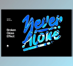 Download Broken Glass Text & Logo Effect - 91972911