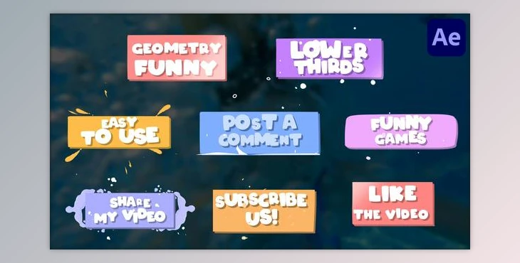Download Funny Geometry Lower Thirds for After Effects (Videohive 50482241) - AE Project