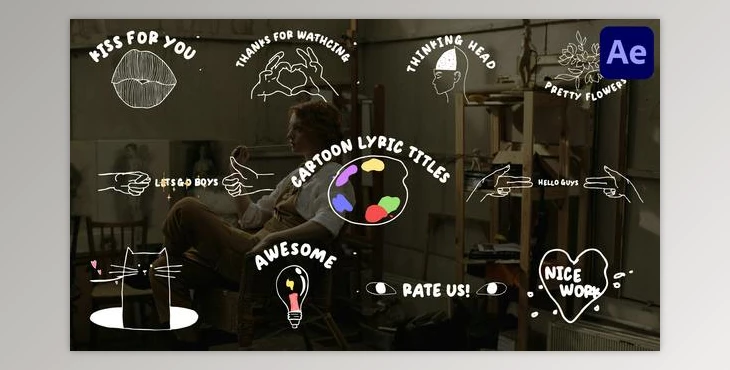 Download Cartoon Lyric Titles for After Effects (Videohive 50482335) - AE Project