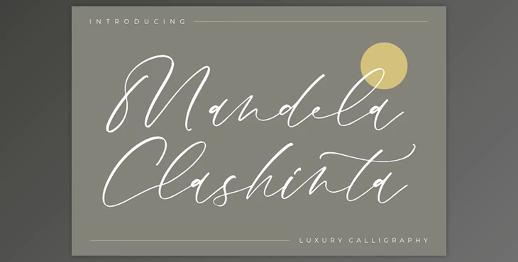 Download Mandela Clashinta - Luxury Calligraphy Font
