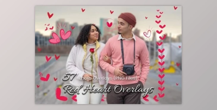 Download 57 Red Heart Photoshop Overlays 89782226