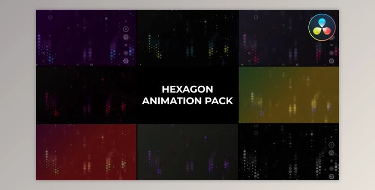 Download Hexagon Animation Pack for DaVinci Resolve (Videohive 50484070)