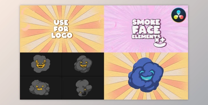 Download Explosion Smoke Face Elements | DaVinci Resolve (Videohive 50500806)