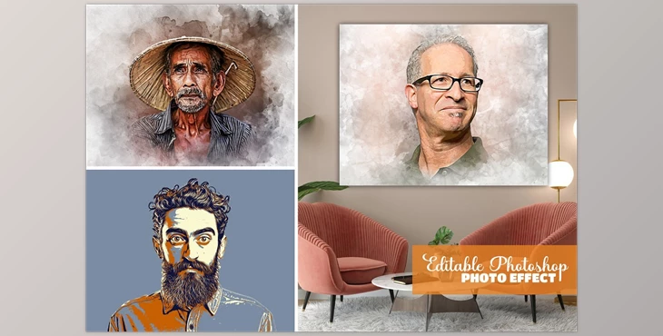 Download Portrait Watercolor Editable Effect