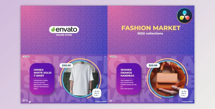 Download Fashion Market for DaVinci Resolve (Videohive 50465554)