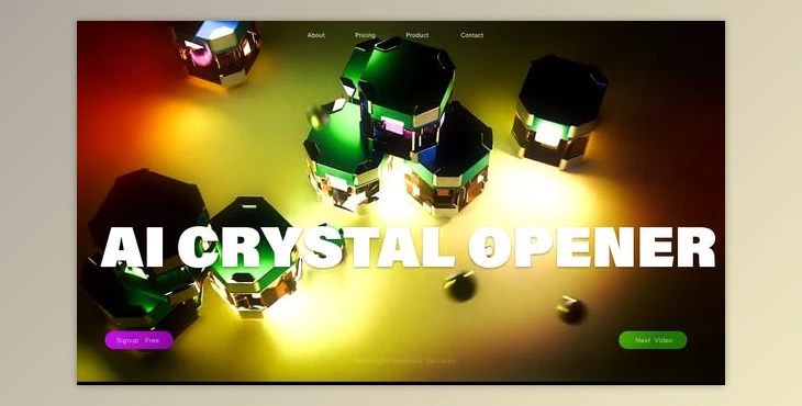 Download 3D Abstract Glitch AI Cristal Animation Opener IT (Videohive 50537864) - AE Project