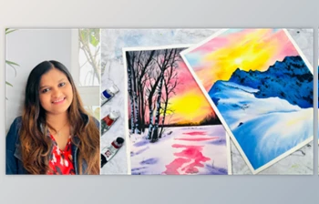 Download Arctic Dreams: Learn to Paint Winter’s Beauty with <span class='badge badge-warning'>Sunset</span> Hues and Mountain Blues