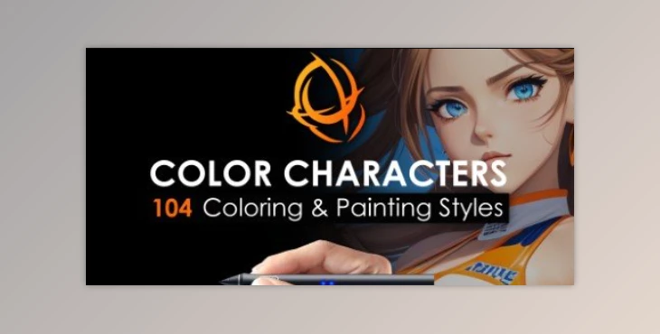 Download Color Characters 104: Coloring and Painting Styles