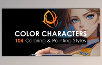 Download <span class='badge badge-warning'>Color</span> Characters 104: Coloring and Painting Styles