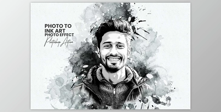 Download Photo to Ink Art Photoshop Action - 92029879