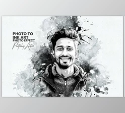 Download Photo to Ink Art Photoshop Action - 92029879
