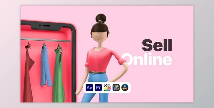 Download Explainer Girl Online Shopping (Videohive 50622934) - AE Project