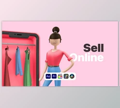Download Explainer Girl Online Shopping (Videohive 50622934) - AE Project