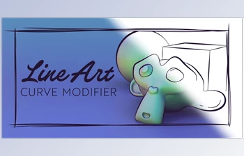 Download <span class='badge badge-warning'>Blender</span> - Line Art Curve Modifier v1.0/1.1/1.2