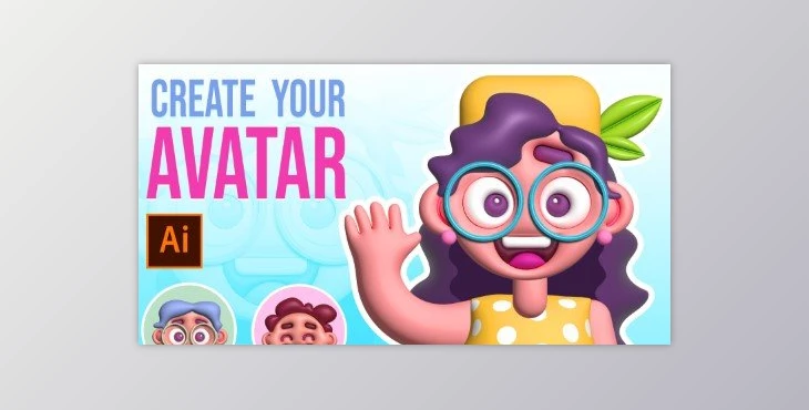 Download Get Crazy and Create your 3d Avatar with Adobe illustrator