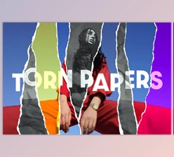 Download Torn Paper Pieces Photo Effect - 92006394