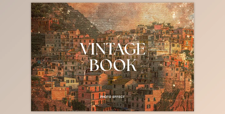 Download Vintage Book Photo Effect - 92015736