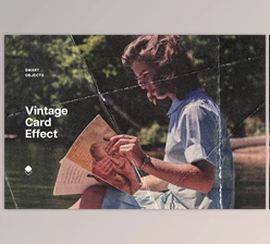 Download Vintage Card Photo Effect - 92015516