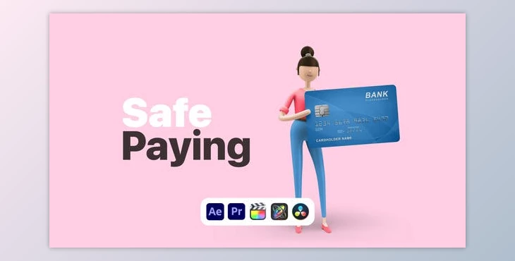 Download Explainer Girl Safe Paying (Videohive 50622942) - AE Project