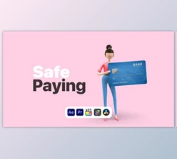 Download Explainer Girl Safe Paying (Videohive 50622942) - AE Project