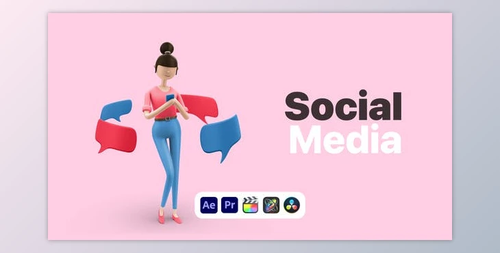 Download Explainer Girl Social Media (Videohive 50622950) - AE Project