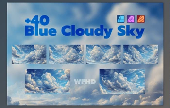 Download Affinity <span class='badge badge-warning'>Blue</span> Cloudy <span class='badge badge-warning'>Sky</span> Set | AFAssets