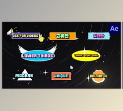 Download Colorful Stickers Lower Thirds for After Effects (Videohive 50607333) - AE Project